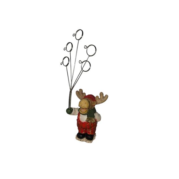 Vintage Resin Reindeer Christmas Card Holder 11" - Picture 4 of 5
